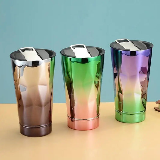 Copo Térmico de Aço Inox Titanium Stanley com formas 3D design diamante