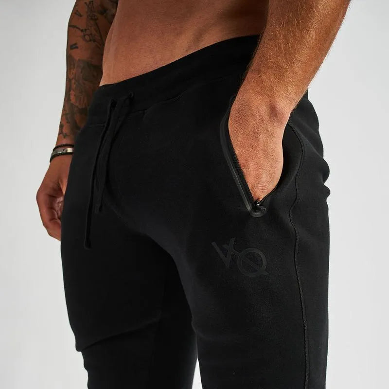 calças de algodão moda roupas masculinas com cordão calças casuais ginásio correndo calças de treinamento