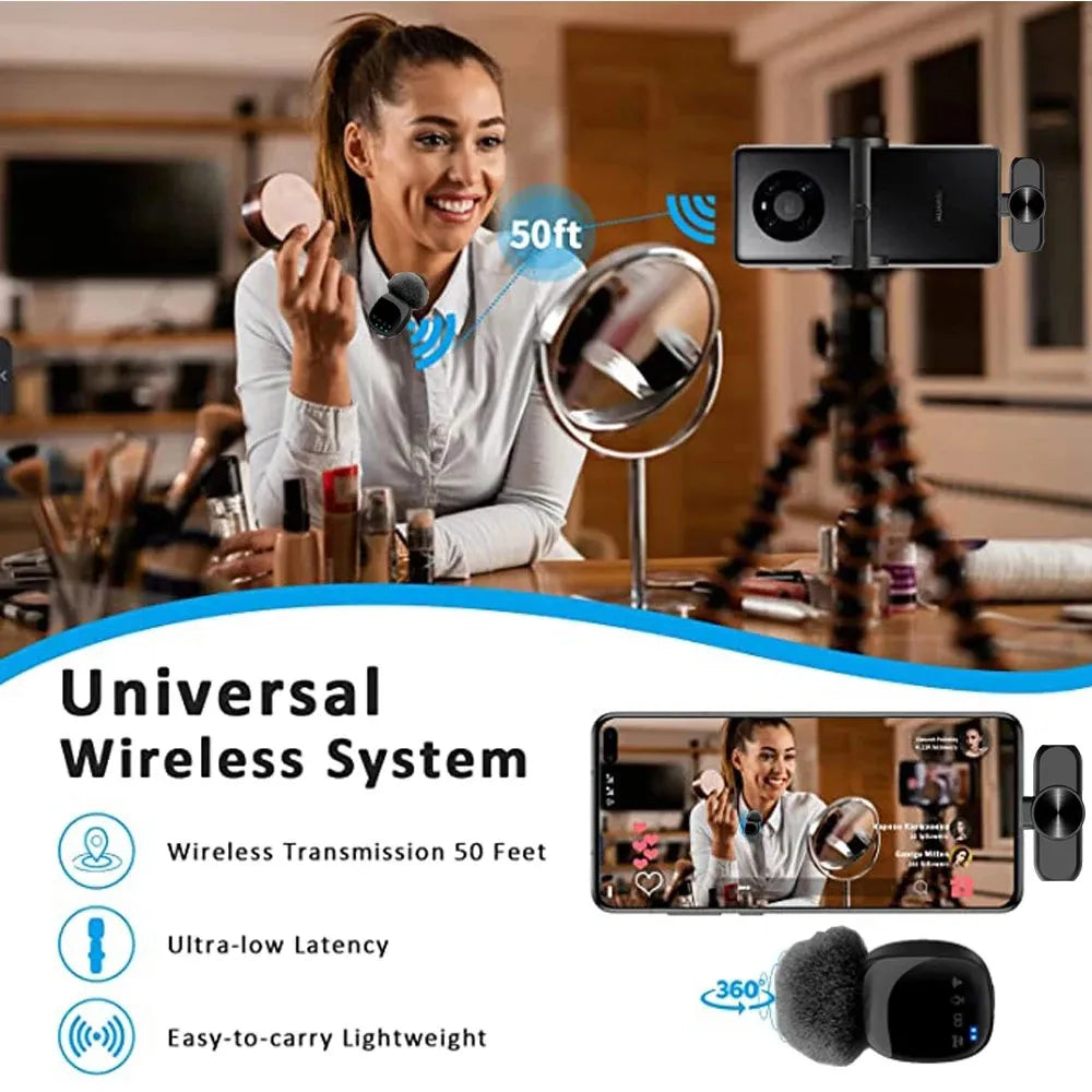 Microfone de lapela sem fio r8