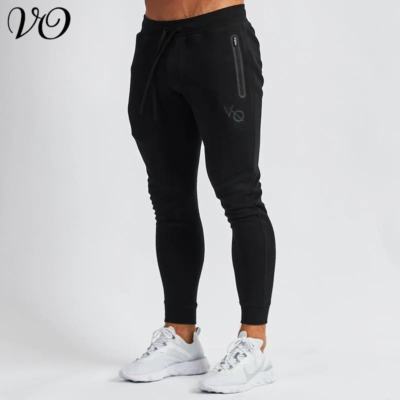 calças de algodão moda roupas masculinas com cordão calças casuais ginásio correndo calças de treinamento
