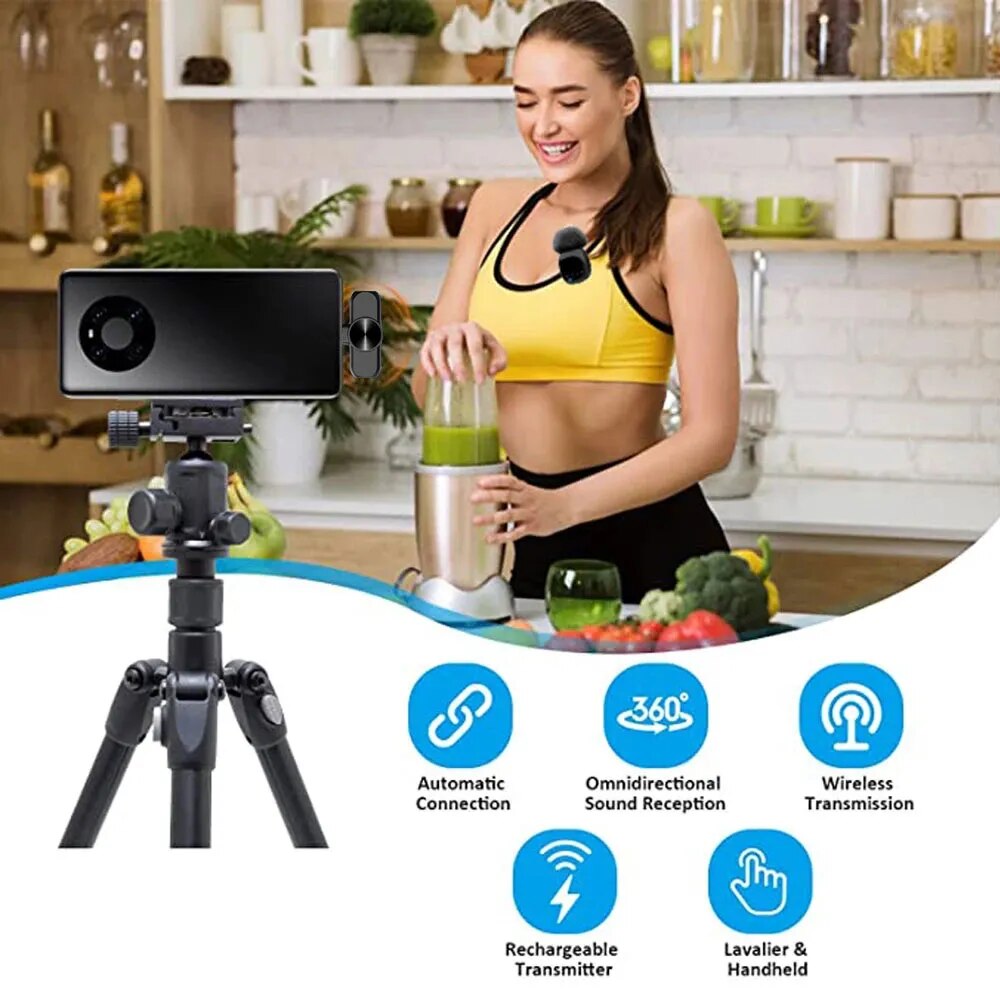 Microfone de lapela sem fio r8