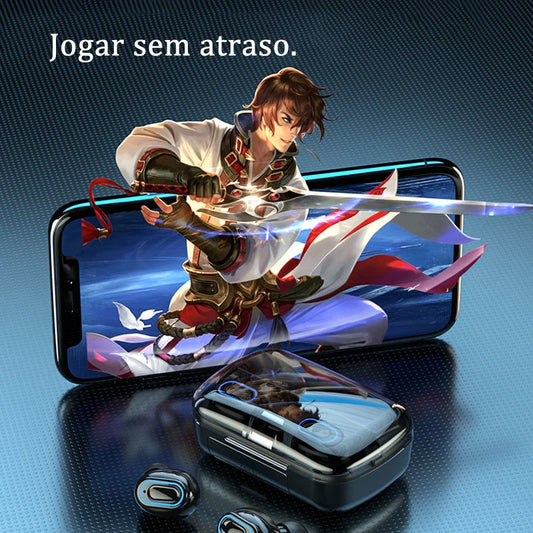 Fone De Ouvido Bluetooth 5.1 Com Display Led Tws Touch Redução De Ruído À Prova D'água Sem Fio